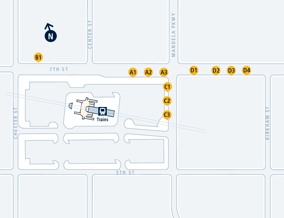 West Oakland BART New Stop Locations Map